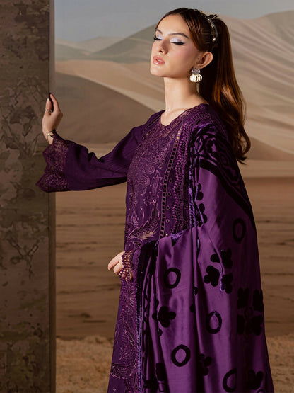 Mahnur Amelia Kotrai Embroidered Unstitched 3-Piece Suit-CK-010