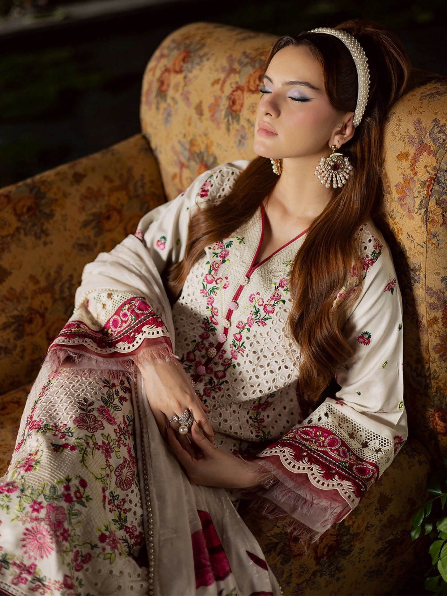 Mahnur Amelia Kotrai Embroidered Unstitched 3-Piece Suit-CK-002