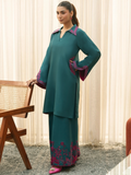 Mannat Clothing Suave Edit Raw Silk Embroidered Co-Ord Set-Flora