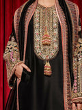 Hussain Rehar The Guestlist Raw Silk Embellished Stitched 3-Piece Suit-Stygian