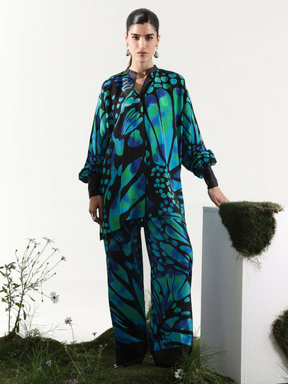 Binilyas Silk Digital Printed Co-Ord Set-30096