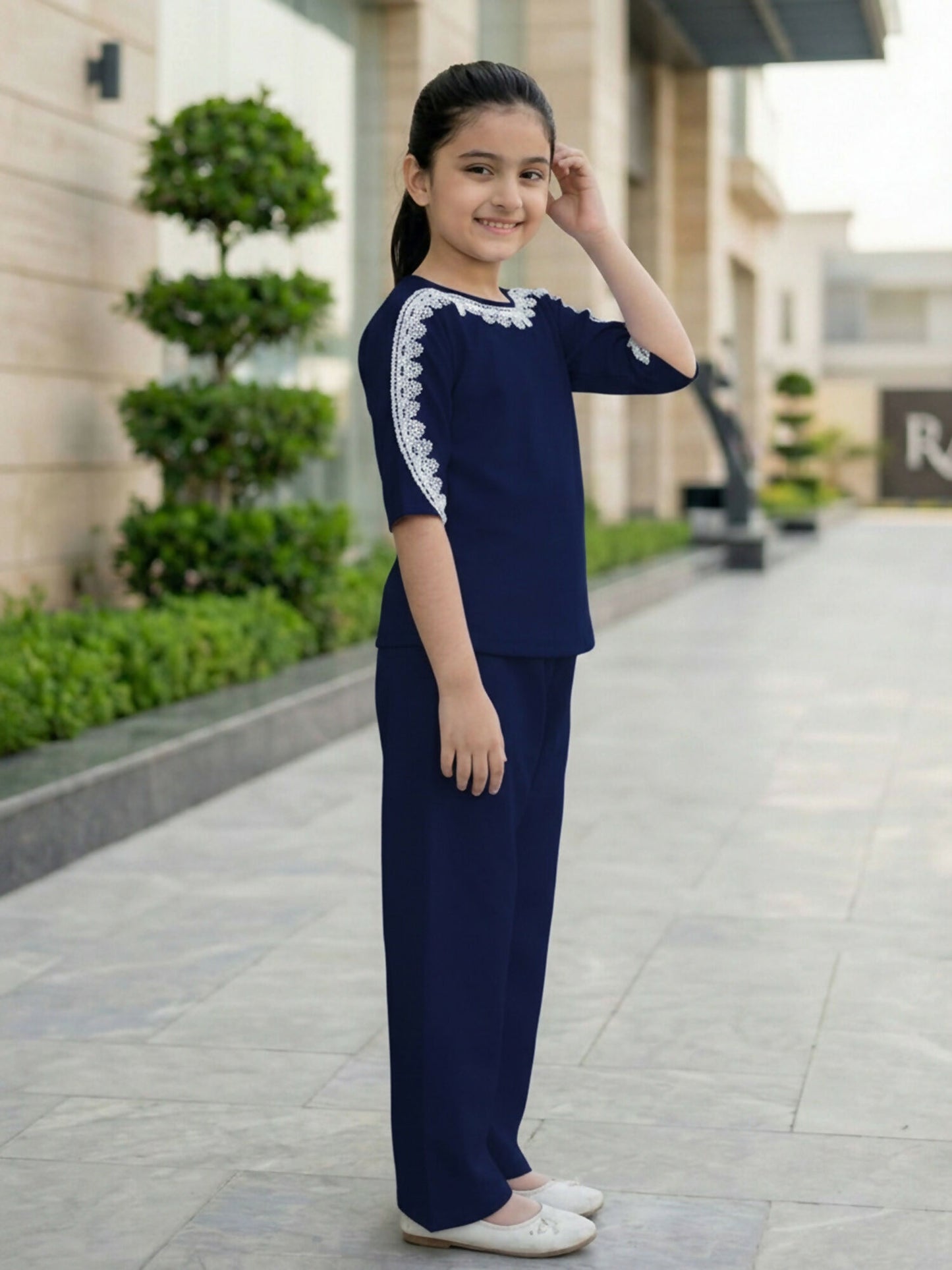 Velvour Girls Cotton Co-Ord Set-VG195-B