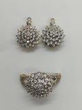 H&A Jewellery Dual Tone Earrings and Ring Set