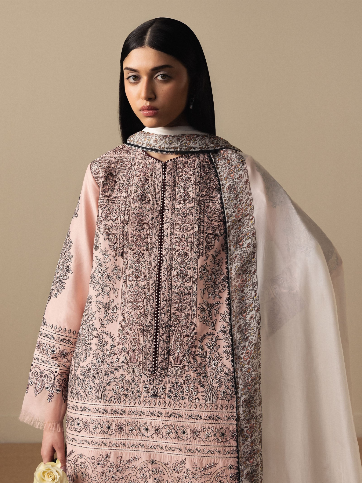 Zara ShahJahan Satori'26 Lawn Embroidered Unstitched 3-Piece Suit-Akahana-D11