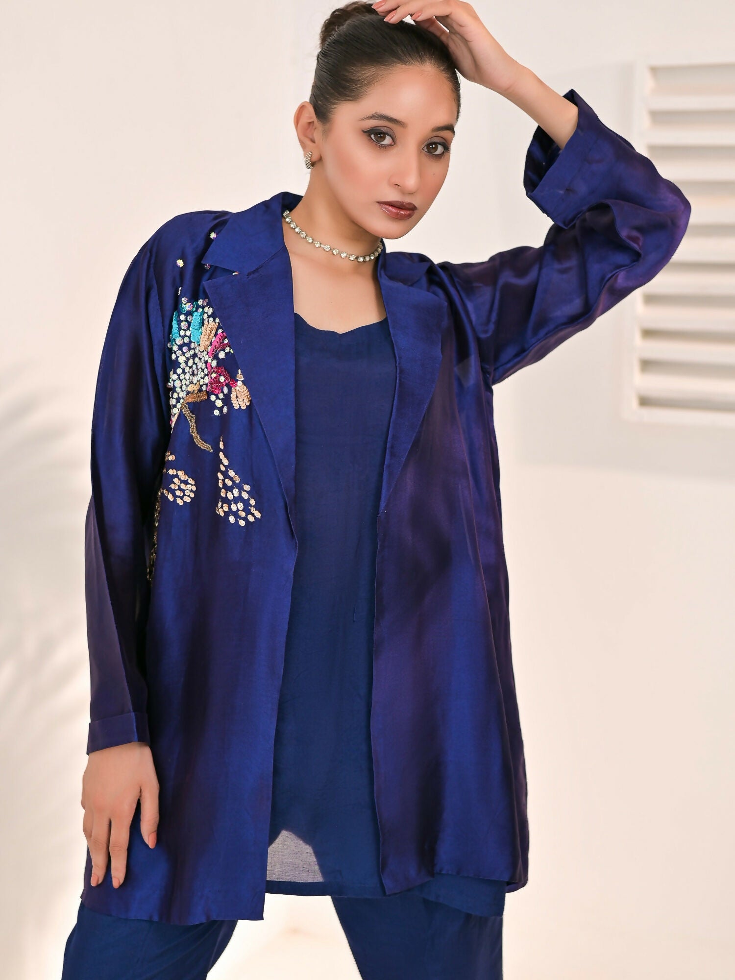 Ruby's Couture The Luxe Edit Sheesha Silk Embellished Stitched 3-Piece Suit-Noura