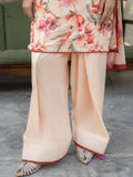 Panache Apparel Mah-e-Noor Rawsilk Printed Stitched Suit-Coral Blush