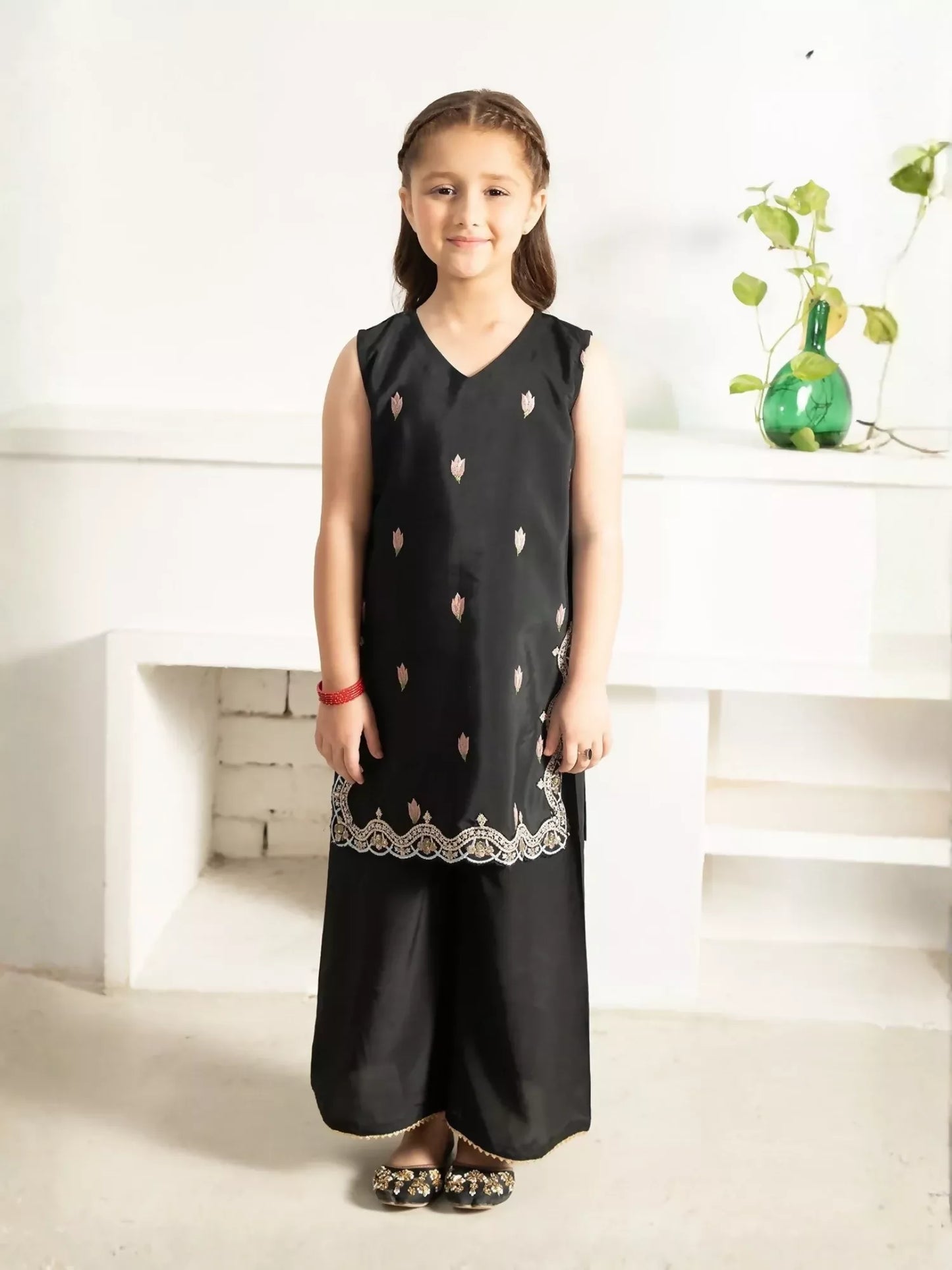 Panache Apparel Noore Eid Edit Sheesha Silk Embroidered Stitched Suit-Raha