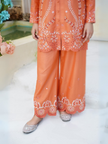 HU Studios Soléa Collection Lawn Cotton Embroidered Stitched 2-Piece Suit-Sunset Serenade