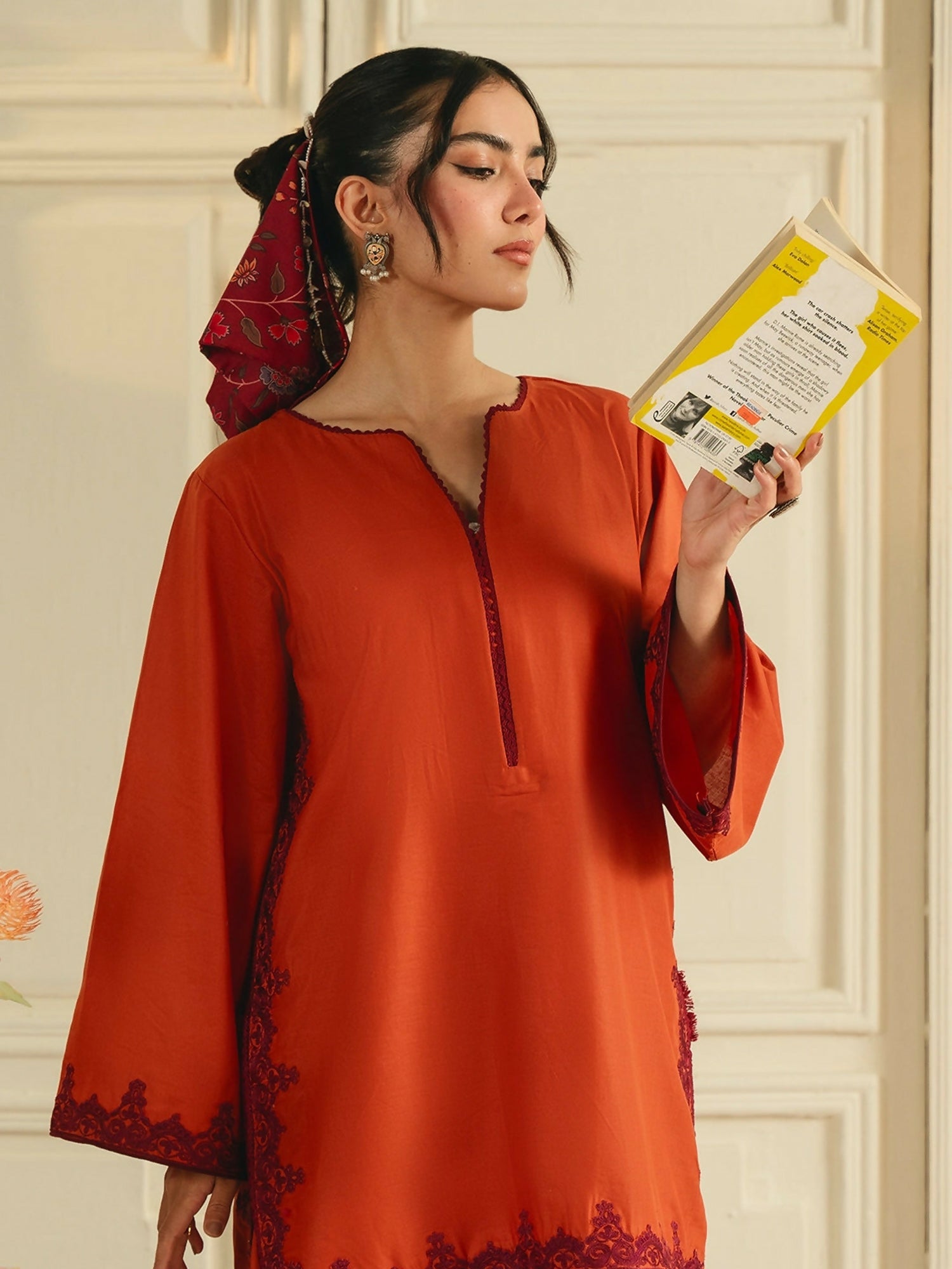 Mannat Clothing Boho Summer'26 Cotton Embroidered Stitched Suit-Amberveil