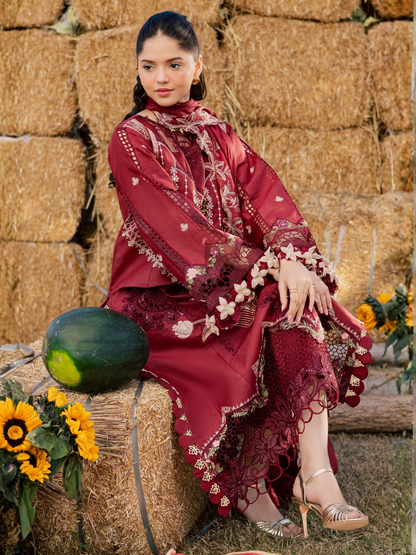 Parishay Summer Queen Vol 2 Lawn Embroidered Unstitched 3-Piece Suit-SQU-10