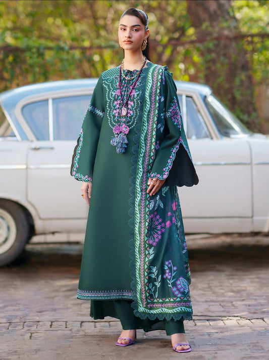 Mahnur Fiona Lawn'26 Embroidered Unstitched 3-Piece Suit-F-08