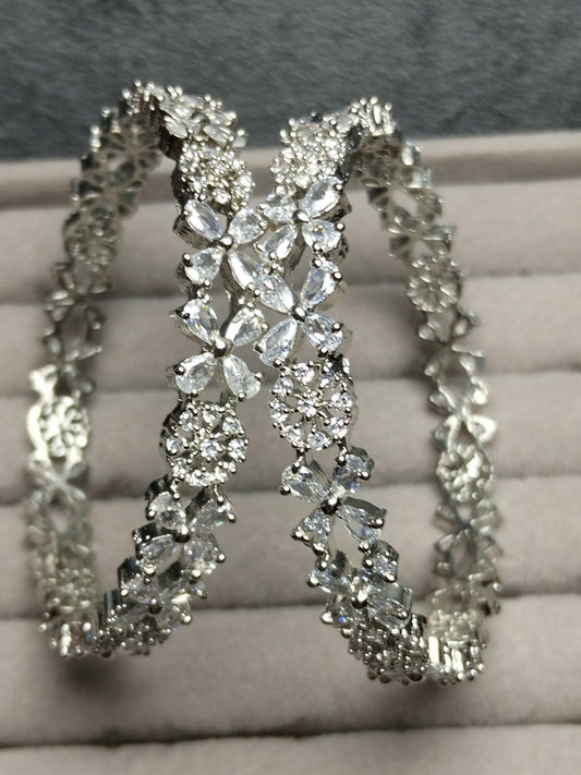 H&A Jewellery One Carat Silver Rhodium-Plated Karay with Semi-Precious Stones