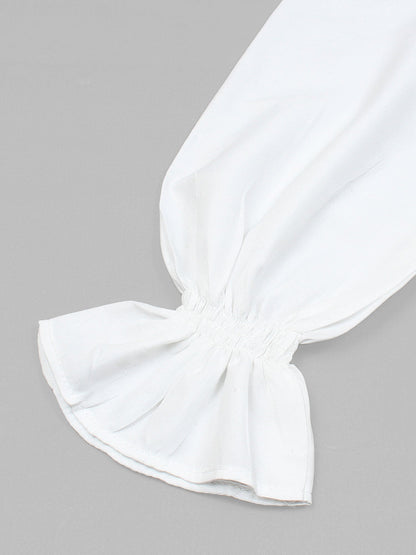 Velvour Girls Cotton Embroidered Stitched Tunic-VG118-A