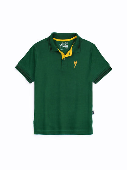 Velvour Boys Pique Tipping Collar Polo Shirt-VP11-I