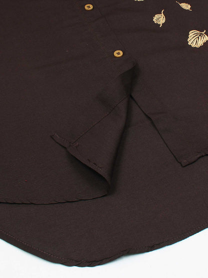 Velvour Girls Cotton Embroidered Stitched Tunic-VG120-A