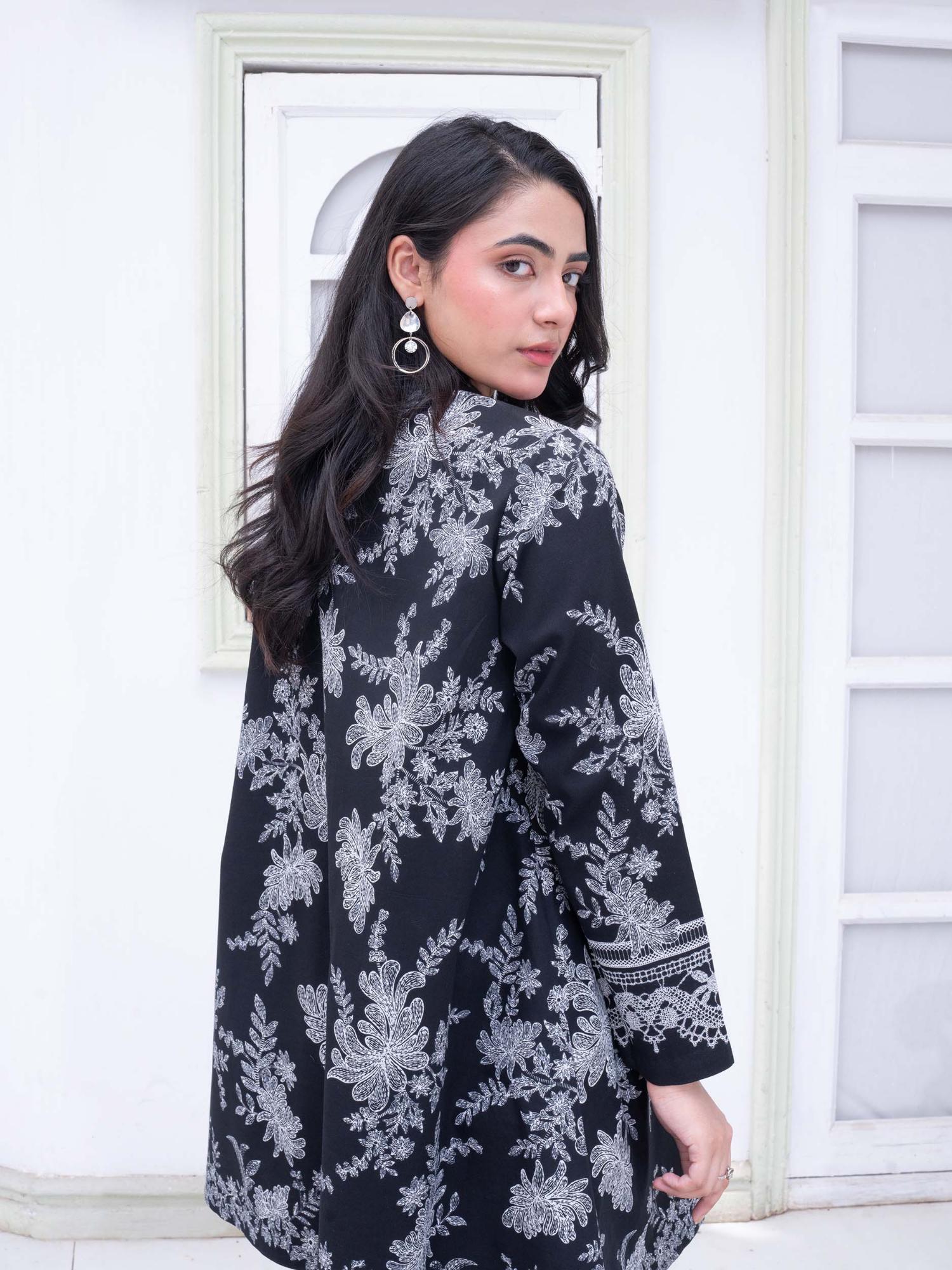 Black Rabazka Lawn Printed Co-Ord Set-10