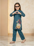 Velvour Girls Cotton Embroidered Co-Ord Set-VG216-A