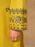 Tawakal Closet Cotton Embroidered Stitched 3-Piece Suit-Majestic Olive