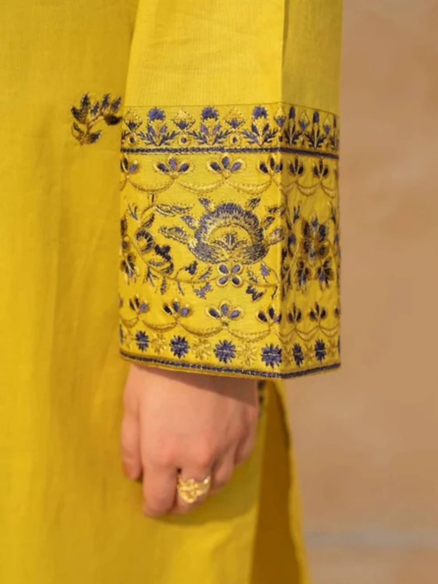 Tawakal Closet Cotton Embroidered Stitched 3-Piece Suit-Majestic Olive