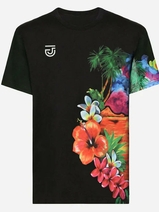 Jupiter Aesthetic Moisture Wicking Floral Side Tee Shirt-13631
