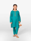 Velvour Girls Cotton Embroidered Stitched 2-Piece Suit-VG88-A