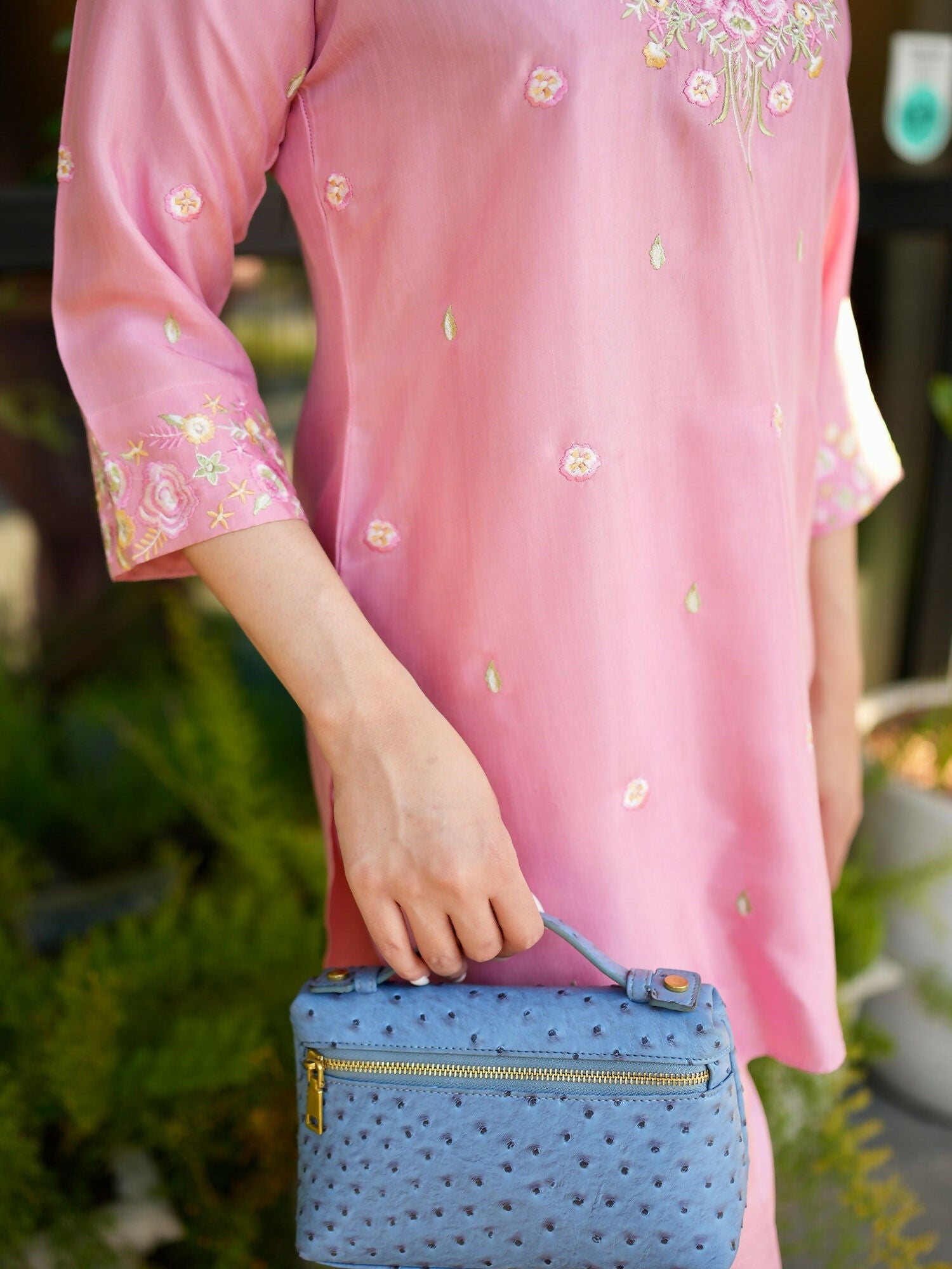 Allure By IH Allure Pret Raw Silk Embroidered Co-Ord Set-Leslie