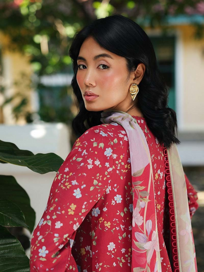 Qalamkar Qprints Lawn'26 Embroidered Unstitched 3-Piece Suit-AX-07-(B)-Lena