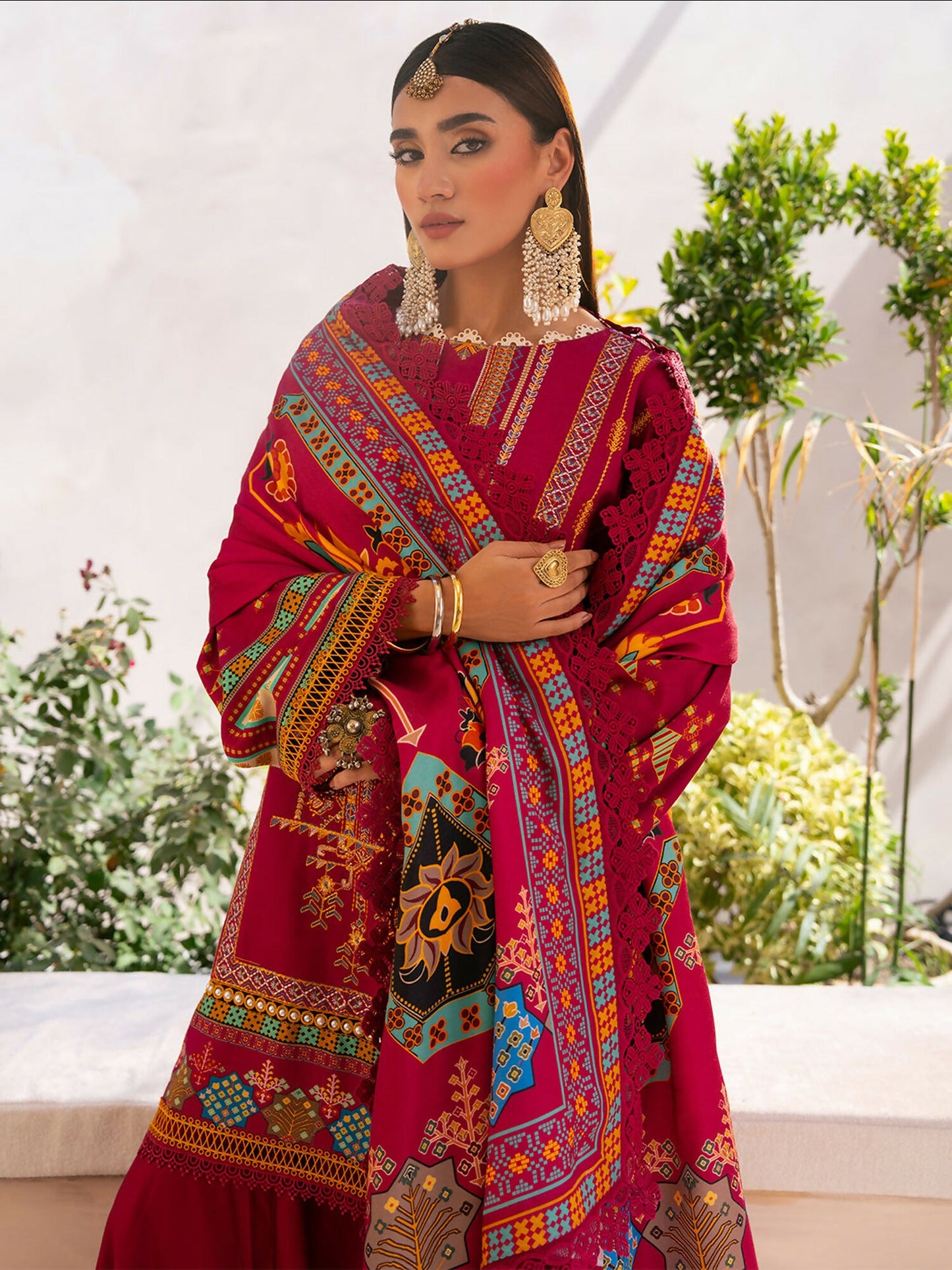 Binilyas Kotrai Embroidered Unstitched 3-Piece Suit-792 -B