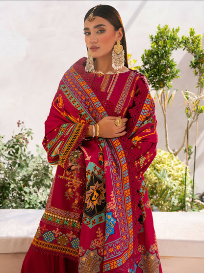 Binilyas Kotrai Embroidered Unstitched 3-Piece Suit-792 -B