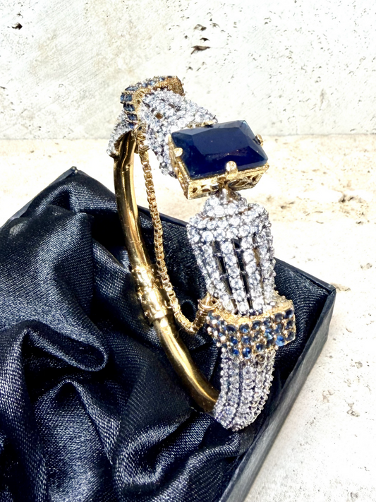 Orya Jewellery Sapphire Blue White Zircon Bangle