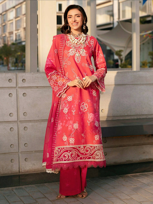 Mahnur Broadway Luxury Lawn'26 Embroidered Stitched 3-Piece Suit-BW-013