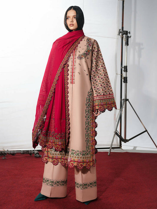 Jugnu by Hussain Rehar The Reserved View SS/Edit I Cotton Embroidered Unstitched 3-Piece Suit-Nazeh