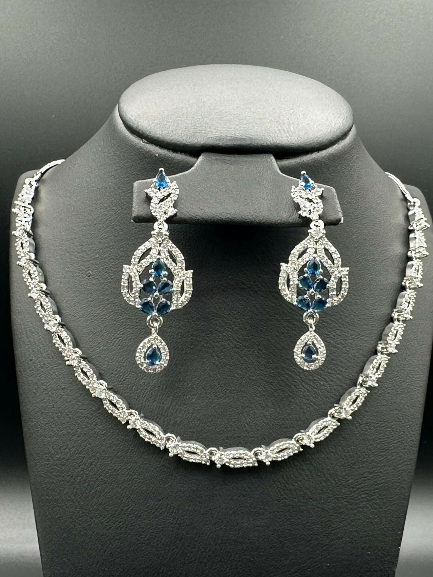 H&A Jewellery One Carat Silver Rhodium Plated Jewellery Set