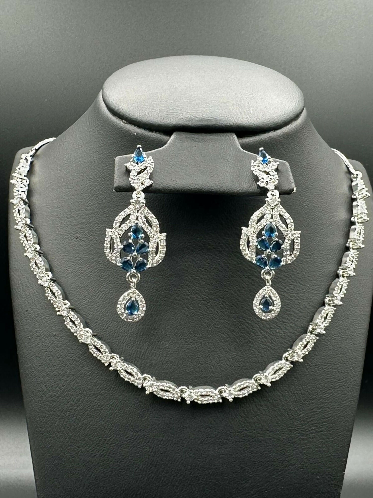 H&A Jewellery One Carat Silver Rhodium Plated Jewellery Set