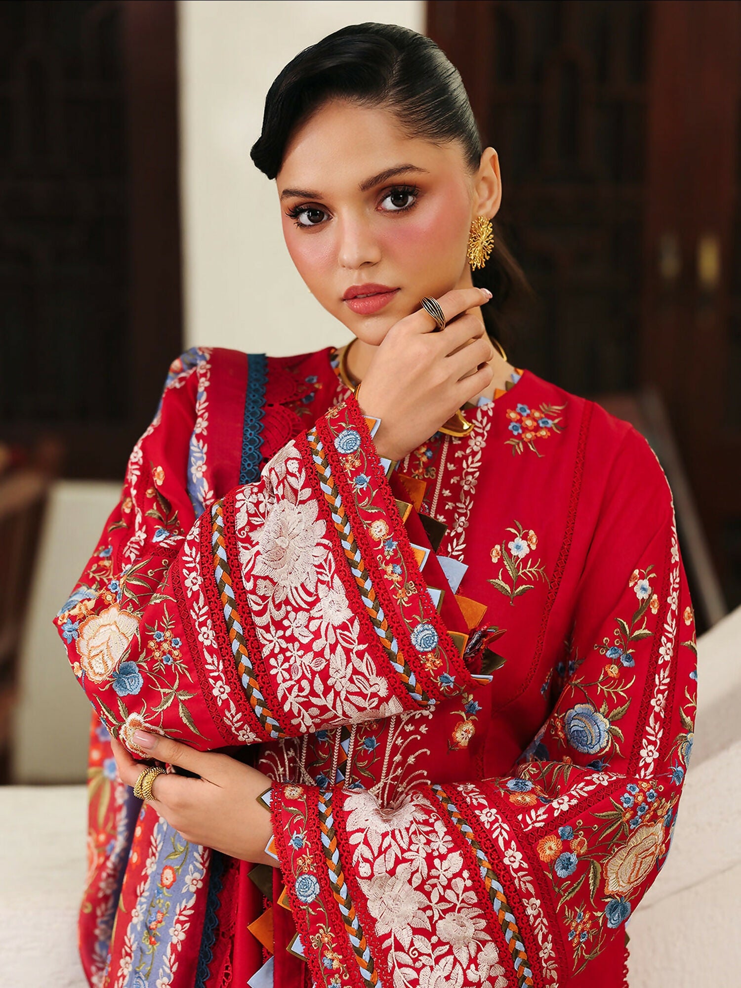 Binilyas Lumina Summer Lawn Embroidered Unstitched 3-Piece Suit-L73-B