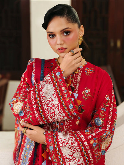 Binilyas Lumina Summer Lawn Embroidered Unstitched 3-Piece Suit-L73-B
