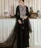 Hussain Rehar Moon In The Golden Cup Raw Silk Embellished Stitched 3-Piece Suit-Sable