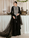 Hussain Rehar Moon In The Golden Cup Raw Silk Embellished Stitched 3-Piece Suit-Sable