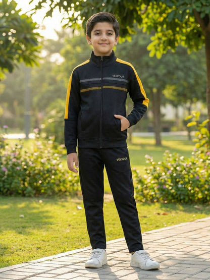 Velvour Polyathletic Fleece Tracksuit-VWT55-B