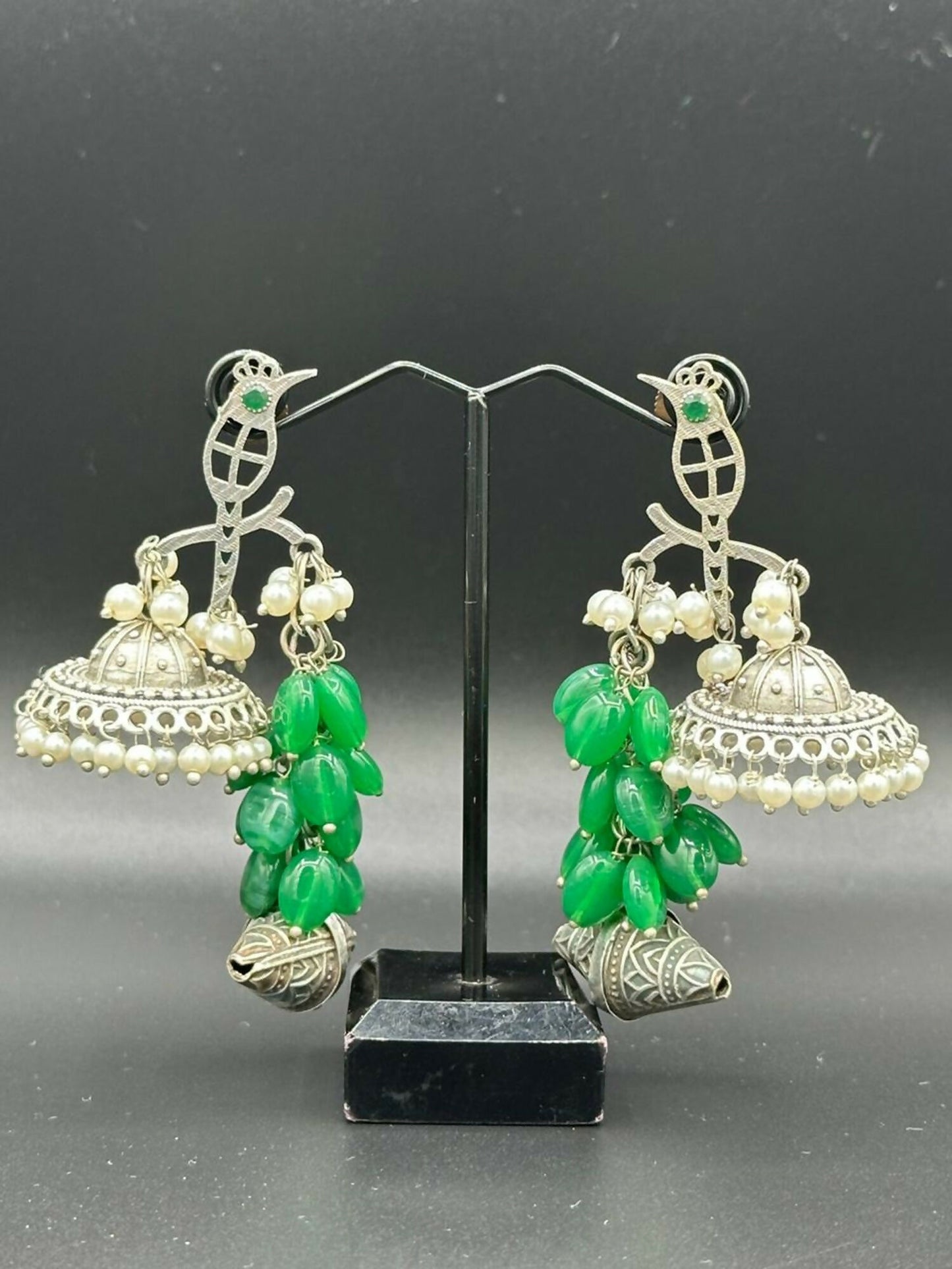 H&A Jewellery Handmade Brass Oxidized Jhumka