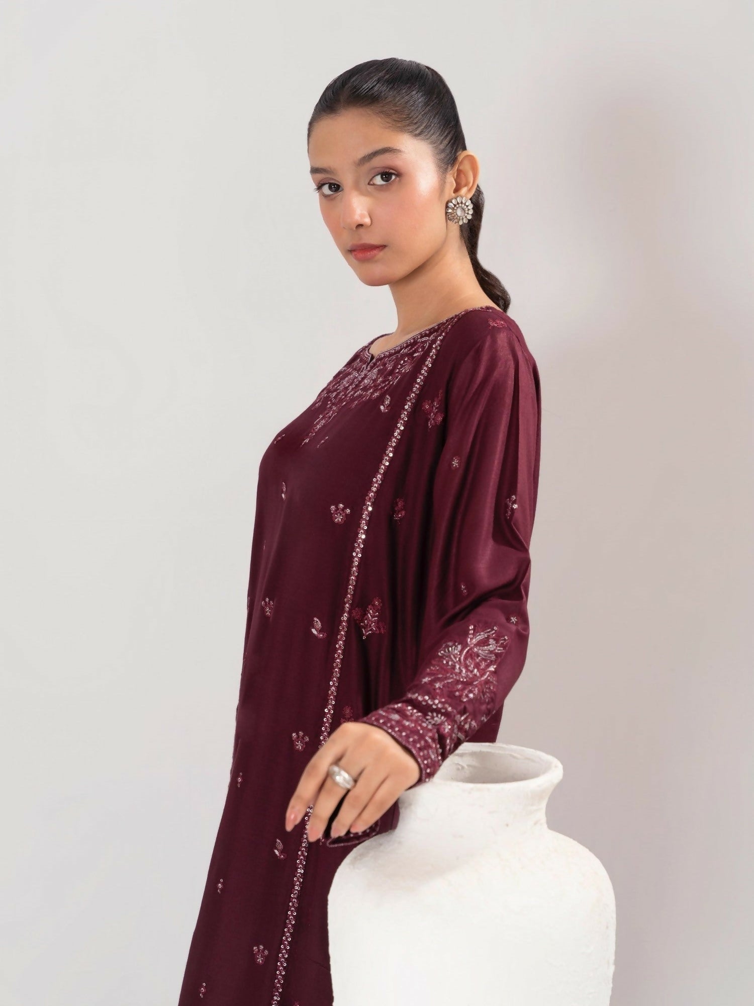 2 pcs stitched embroidered dress HANA Embroidered 2pcs