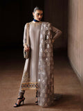 Hussain Rehar Luxury Pret Eid'24 Raw Silk Embellished Stitched 3-Piece Suit-Mist