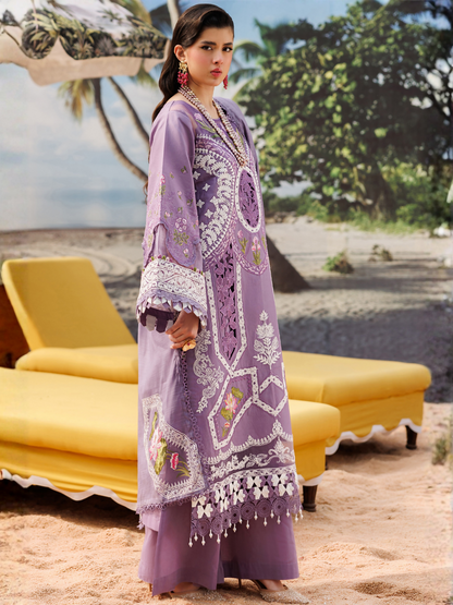 Parishay Monaco Luxury Lawn'26 Embroidered Unstitched 3-Piece Suit-MN-06
