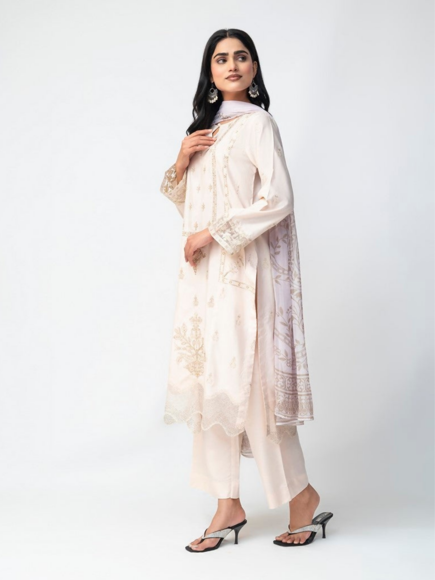 Imran Aftab Winter'25 Khaddar Embroidered Stitched 3-Piece Suit-IAKC-UF-20