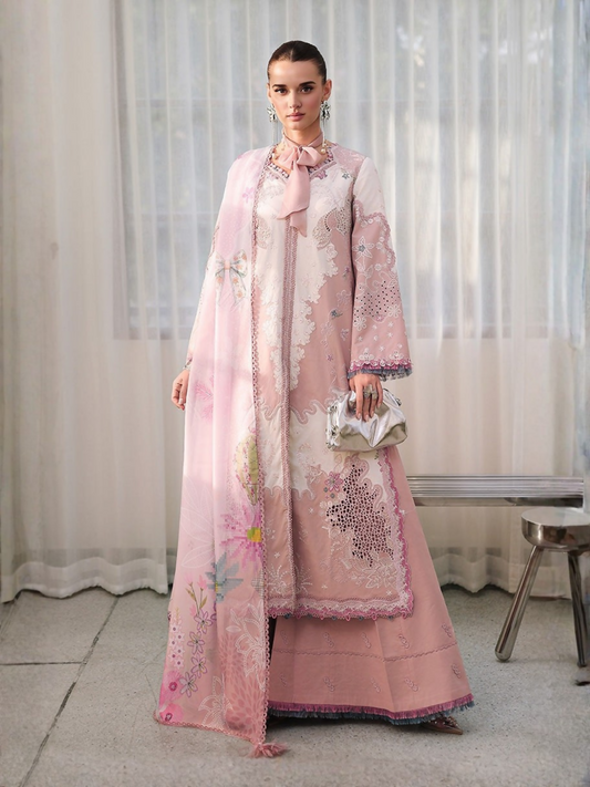 Qalamkar Chikankari Eid Edit'26 Lawn Embroidered Unstitched 3-Piece Suit-CM-06 Noura