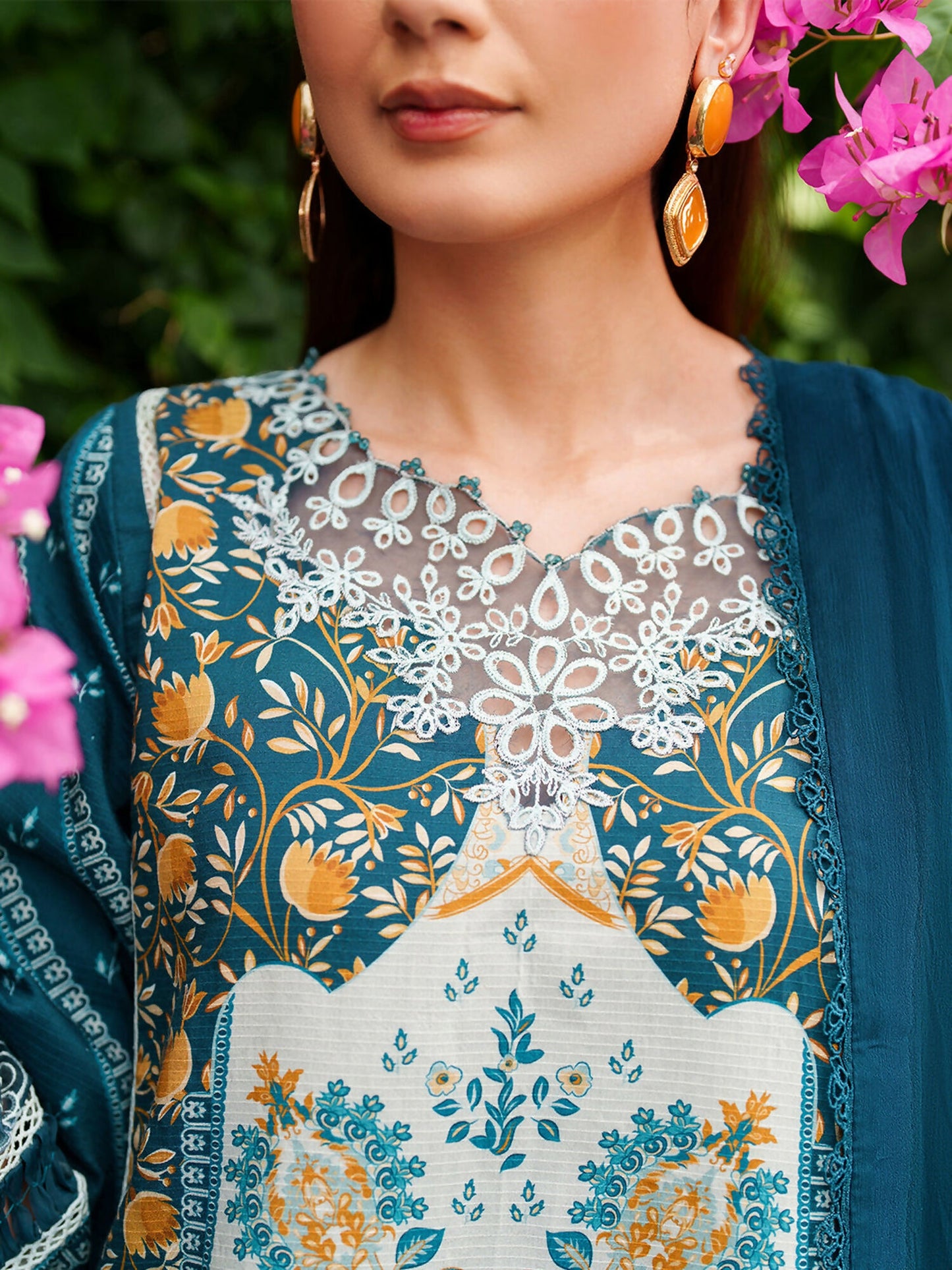 Parishay Ivy Bloom Viscose Embroidered Stitched 3-Piece Suit-IW-04