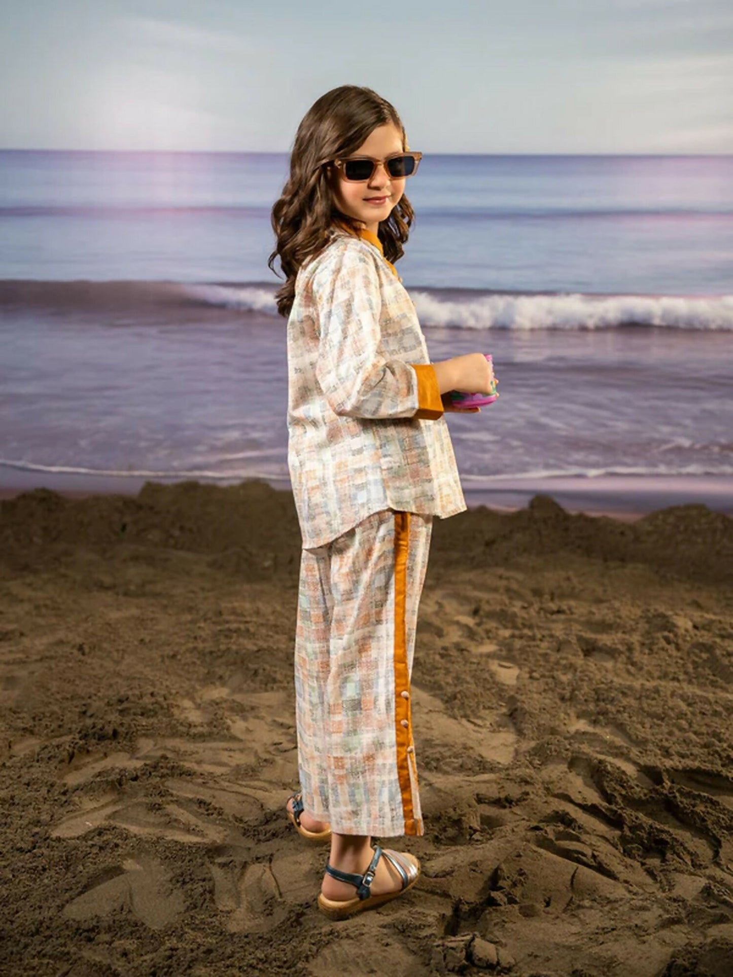 Velvour Girls Printed Co-ord Set-VG167-A
