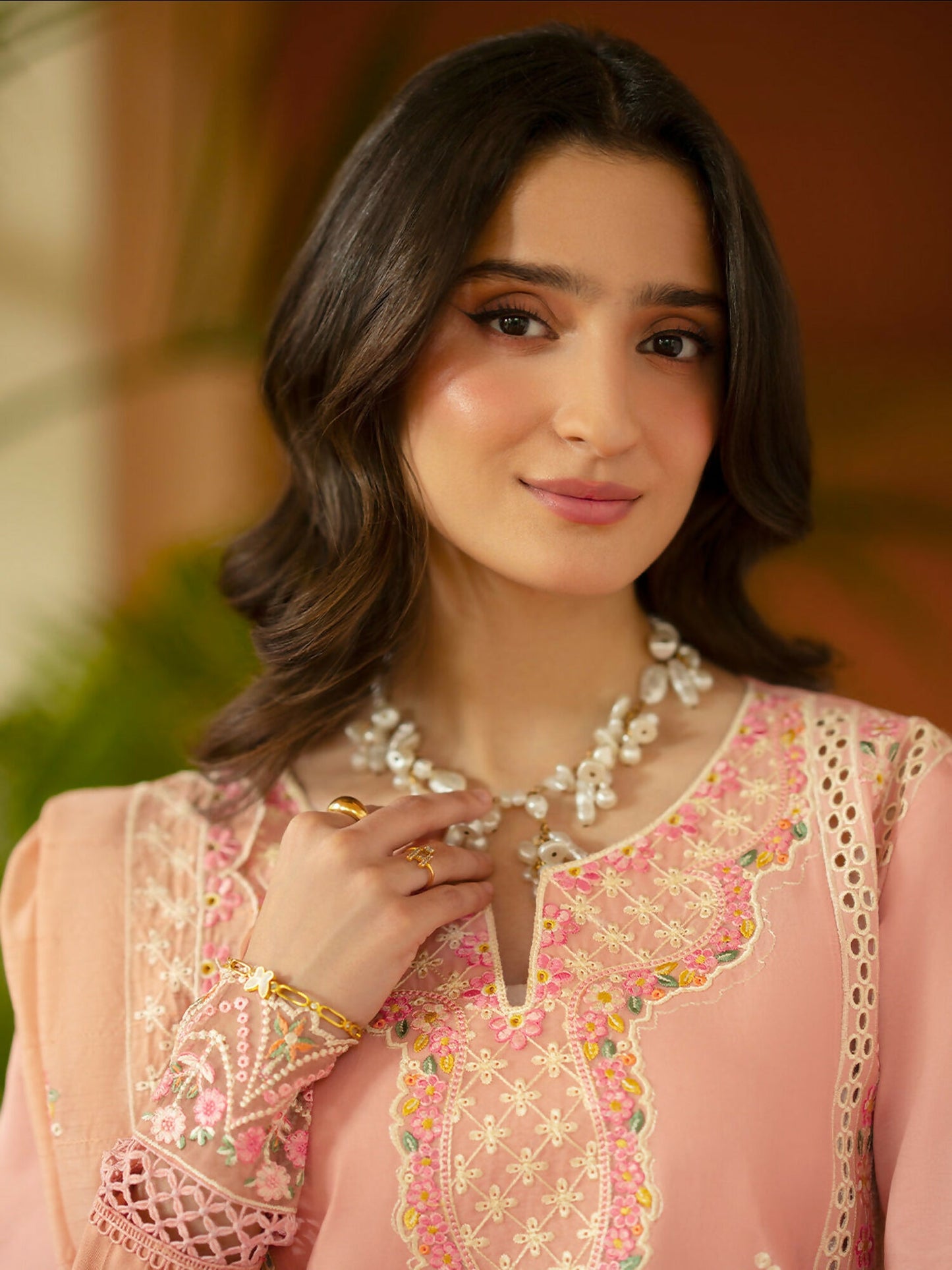 Mahnur Angan Lawn'26 Embroidered Unstitched 3-Piece Suit-AN-004