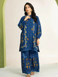 Panache Apparel Dear Summer Silk Lawn Printed Co-Ord Set-Cool Tide