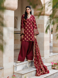Maroon Panache Apparel Noor Mahal Cotton Printed Stitched Suit-Sarmastaan